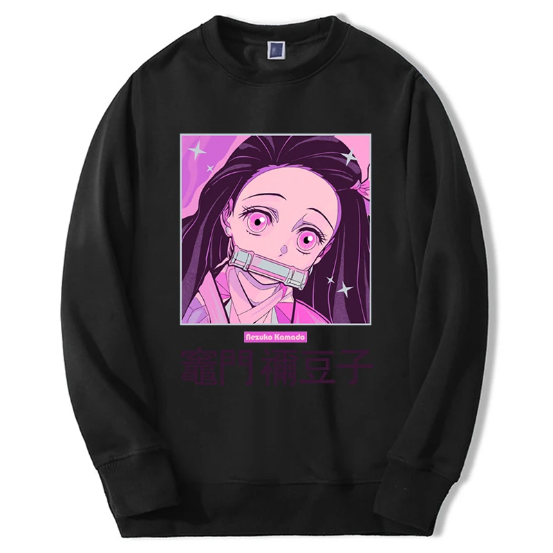 

Demon Slayer Anime Hoodies Sweatshirt Japan Cartoon Sudadera Trap Moletom Masculino Harajuku Men Sweetshirts Anime Nezuko Hoodie