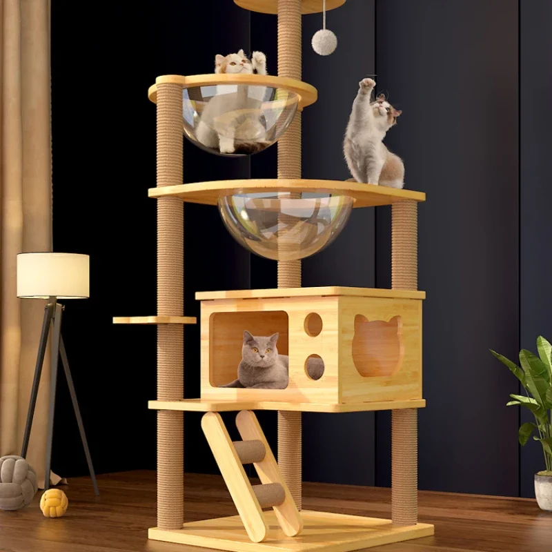 Cat climbing frame, nest tree integrated frame, space capsule for household use