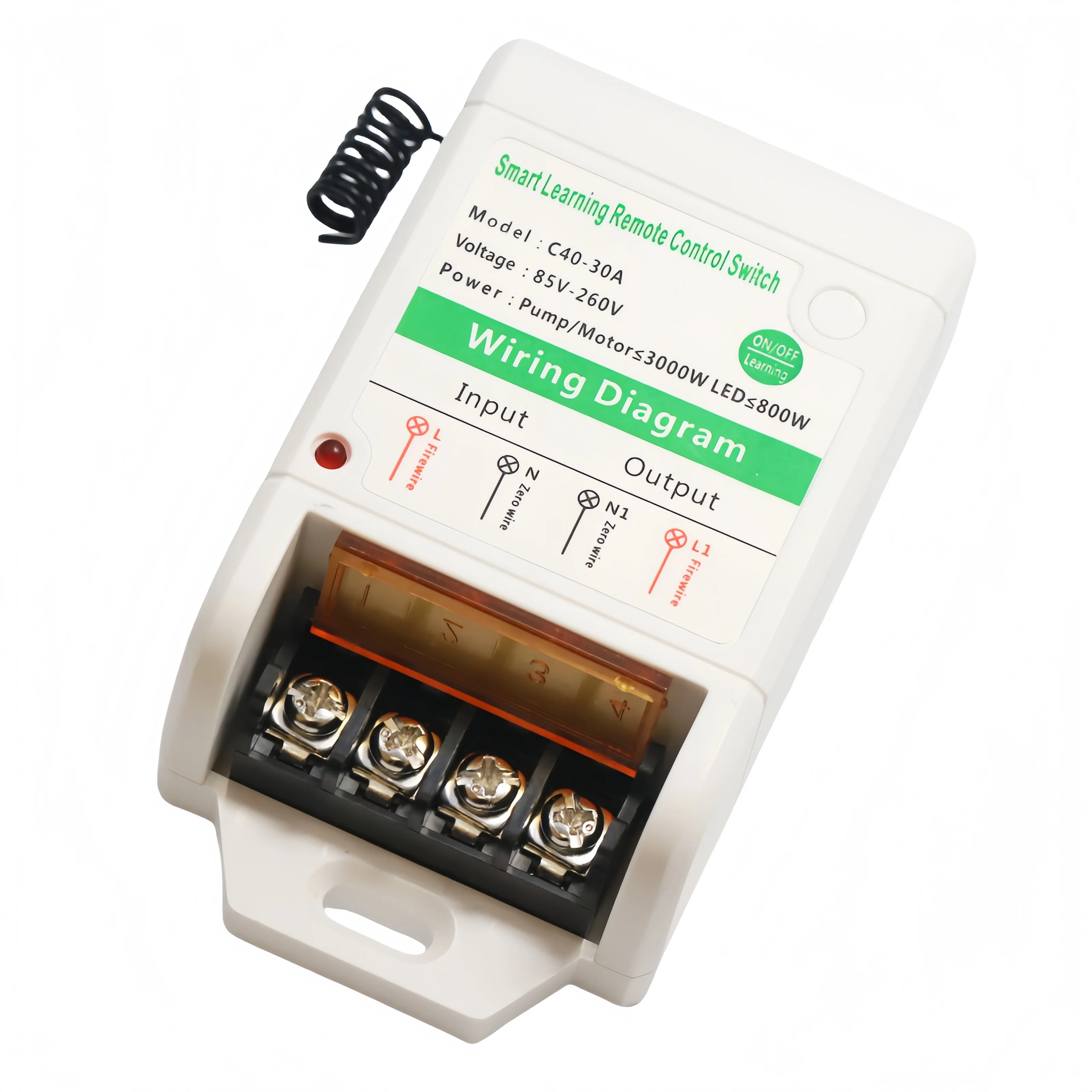 Interruptor de controle remoto sem fio 433mhz ac 85v 110v 220v receptor de relé rf para motor de garagem rf 433 mhz para interruptor de luz