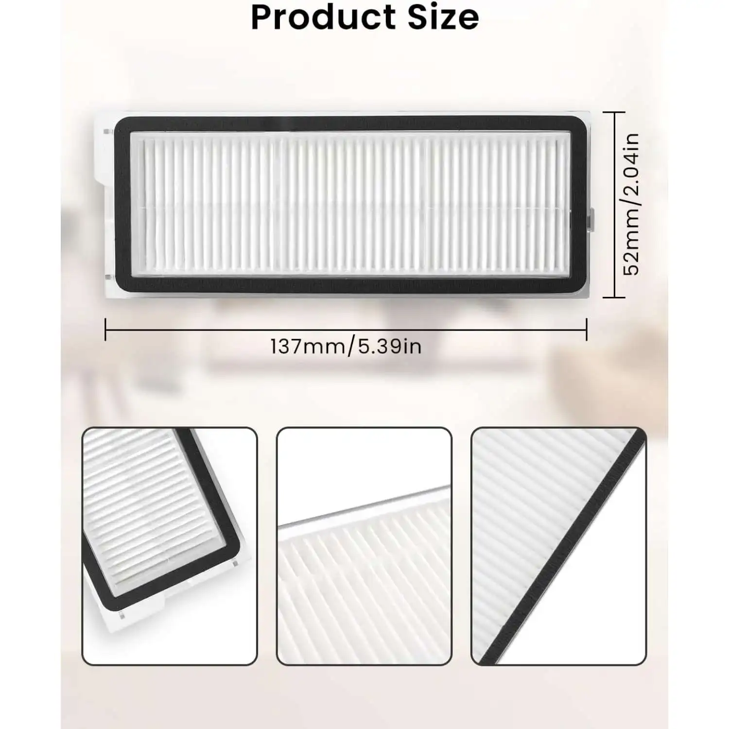 Filters For Roborock Qrevo MaxV,Qrevo S,Qrevo Plus,Qrevo Pro,Qrevo Curv,Qrevo Curv S5X,Qrevo Edge,QV35A Robot Vacuum Cleaners