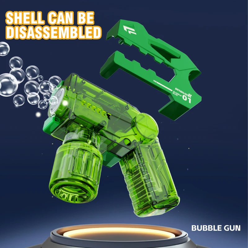 Automatische elektrische Shark Space Bubble Gun Kinder Spielzeug Dinosaurier Blasen Gebläse Maschine für Kinder Geschenke Outdoor Hochzeit Party Spielzeug