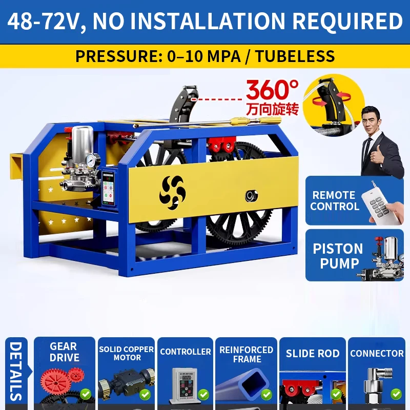 

New Fully Automatic Agricultural Sprayer, Electric Pesticide Sprayer, Sensor-Activated Hose Release, High-Pressure S(Customized)