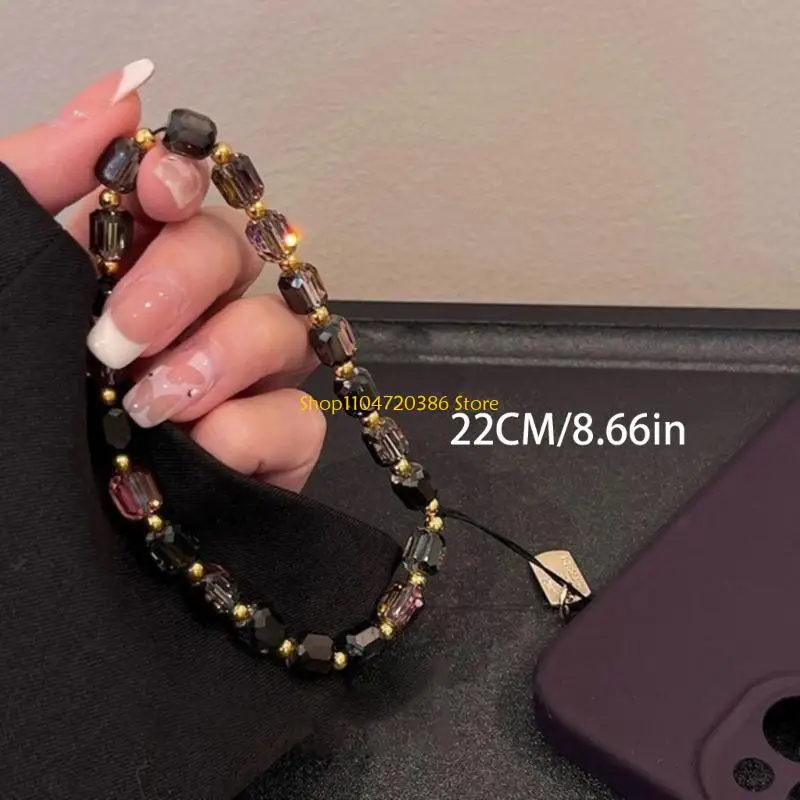K0EA Beaded Phone Strap, Multipurpose Mobile Decoration Trendsetting Beaded Phone Cord for Smartphones Daily Travel Use