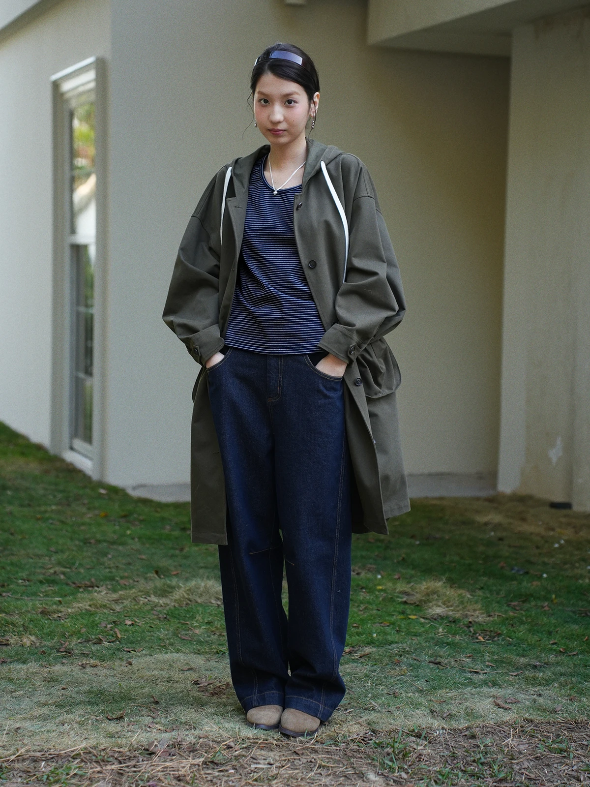 

Botanique Original Color Banana Jeans Casual Sle Women's Jeans All-Match Slimming Effect Winter Collection Stand Fit