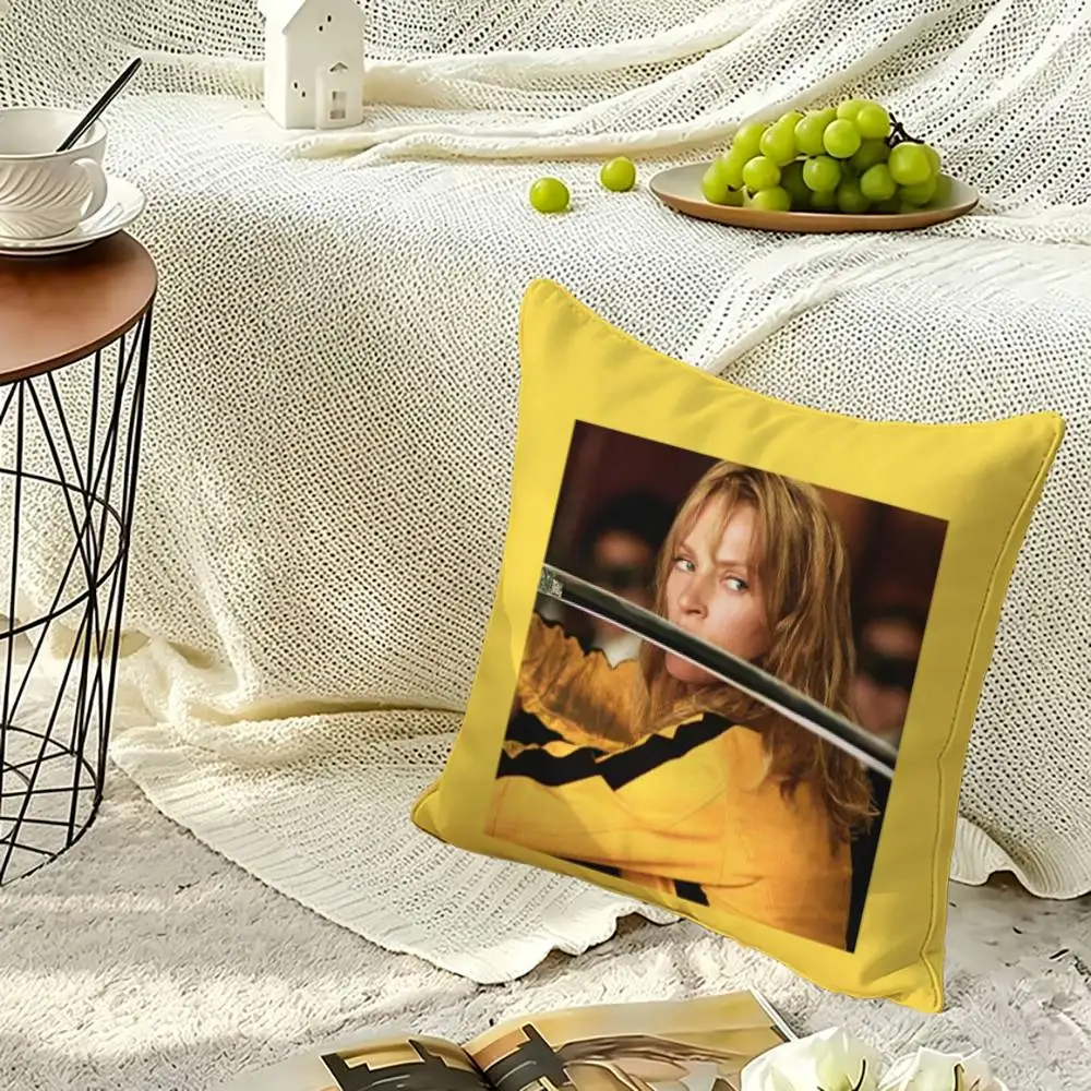 1PC Kill Bill M-Movie Square Double-Sided printed Pillow Case Bedroom Bedside Pillow Sofa Cushion Cover