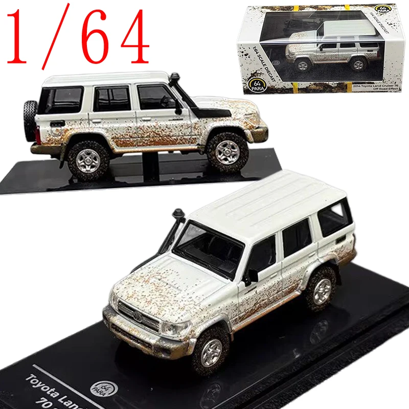 

Модель внедорожника Toyota Land Cruiser LC76 в масштабе 1/64, литая под давлением, с эффектом состаривания, коллекционная, из сплава, подарок