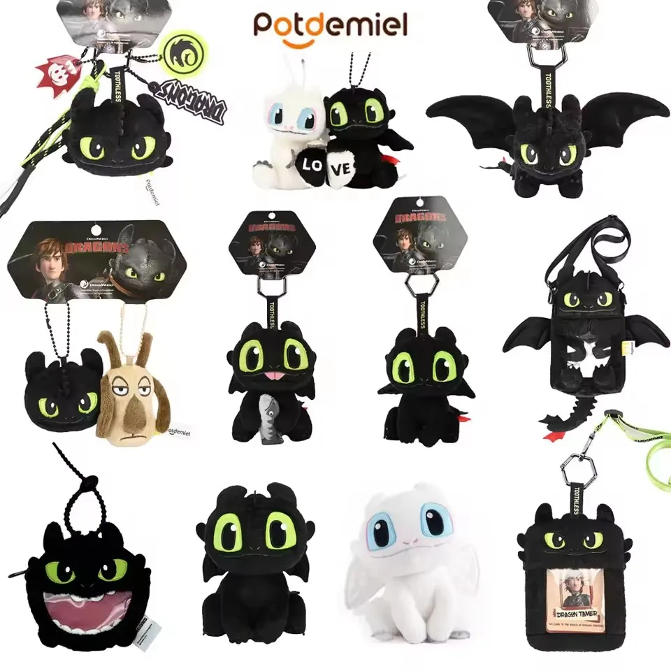 

How to Train Your Dragon Toothless Plush Doll Pendant Bag Toothless Movie Peripheral Toys Cartoon Doll Gift Cap Accessories