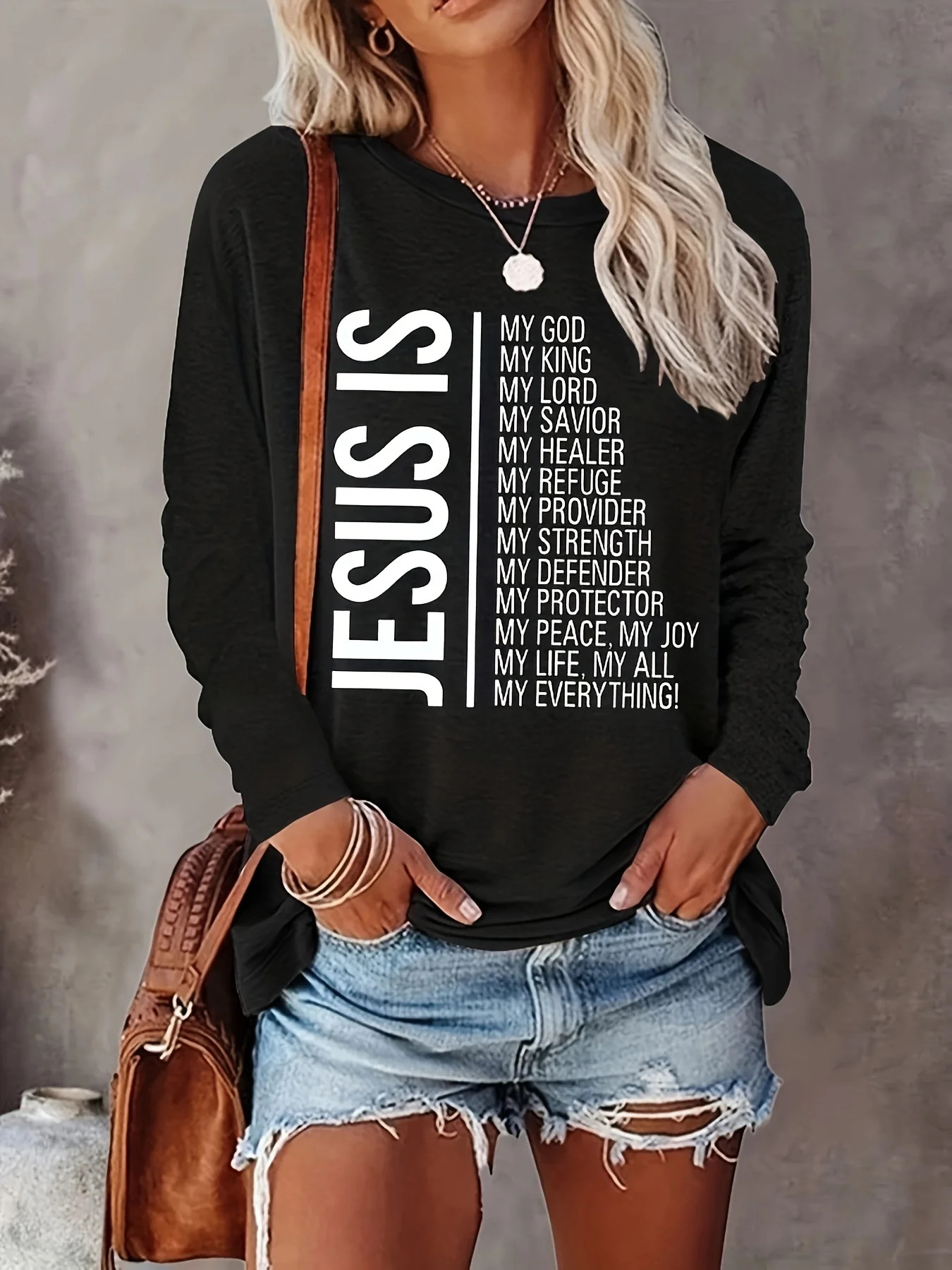 Women\'s Plus Size Thin Sweater Top Black Autumn/Winter T-shirt