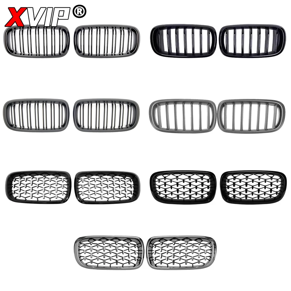 XVIP Front Bumper Kidney Grilles For BMW X5 F15 X6 F16 2014-2019 X5M F85 X6M F86 Chrome Diamonds Style Racing Grill Accessories