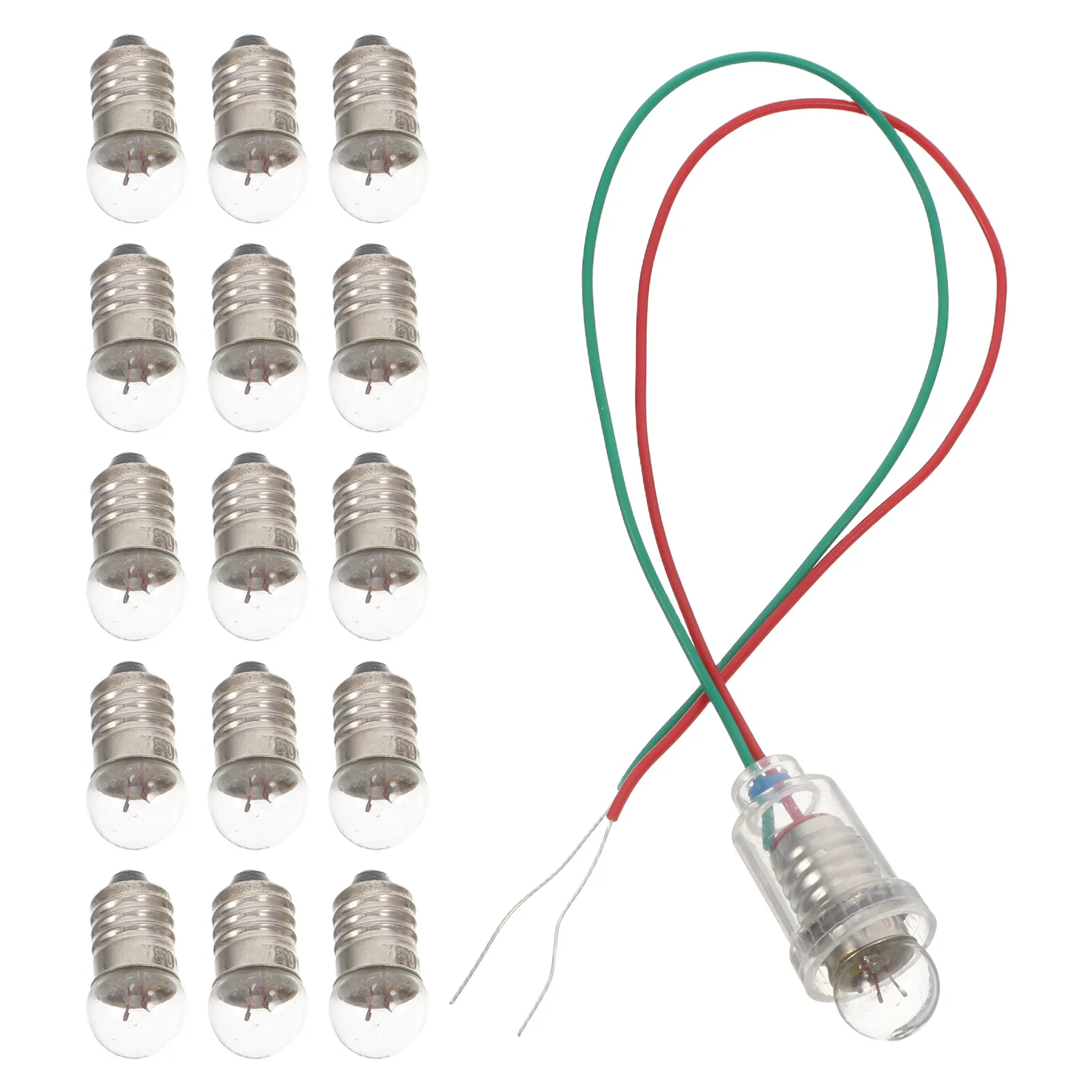 

20pcs Mini Bulb Holder Glass Dome 1.5V Screw Base Lamp For Experiment Indicator Light Replacement Small Electrical Tester