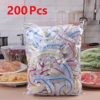 10/100/200Pcs Plastic Bags for Fruit Vegetable Fresh-Keeping Food Packaging Bags Disposable Food Cover Bags Kitchen Accessories