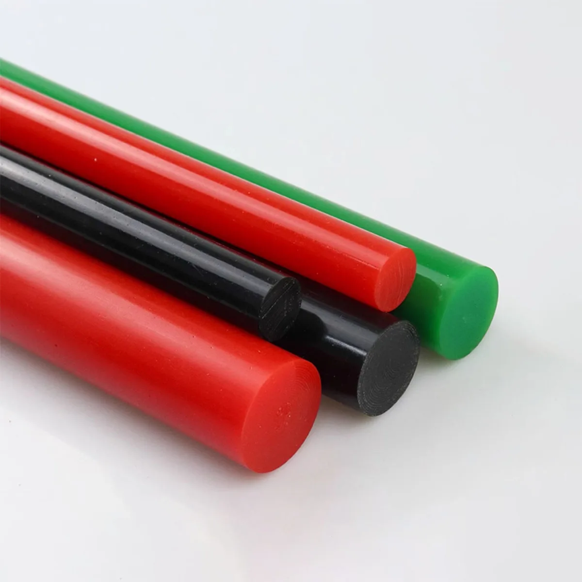 Red Black Colored Polyurethane Rod PU Solid Rod Cow Tendon Elastic Rubber Rod Length 500mm