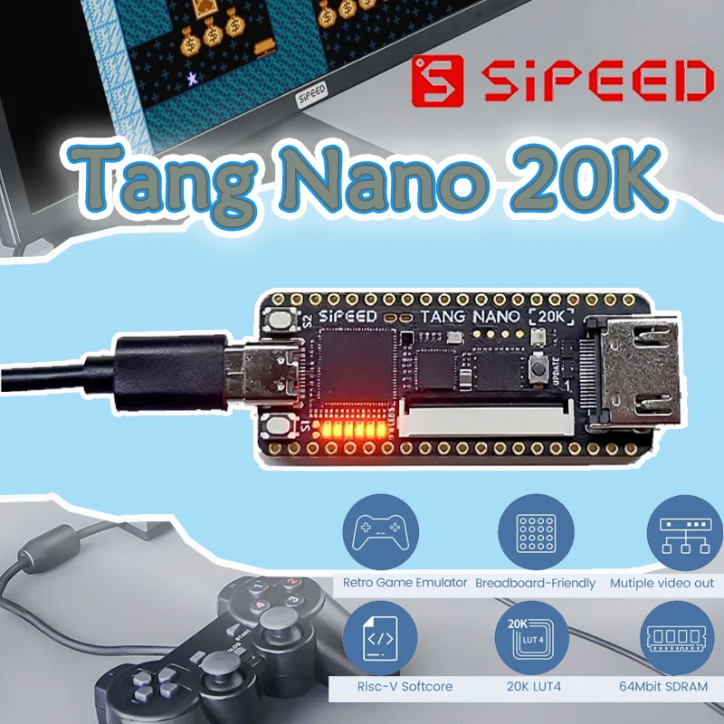 新しいsipeed-tang-nano-20k-fpgaボード-risc-v-linuxブレッドボード-はんだ付け済み-未はんだ付け-レトロゲームプレイヤーキット-画面-カードオプション