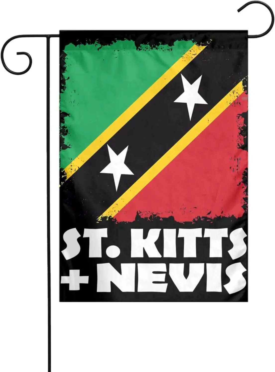 St Kitts and Nevis National Flag 12 x 18 Inch Garden Flags Double Sided Seasonal Holiday Banner for Outdoor Yard Porch Farmh PPZ