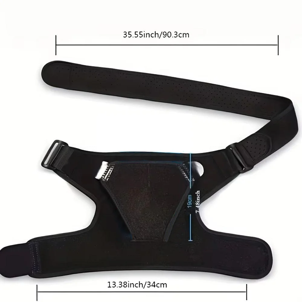 Adjustable Shoulder Brace with Rotator Cuff Support, Arm Sling, And Compression Sleeve, Fits Left Or Right Arm, Comfortable Supp