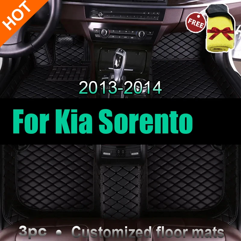 Car Floor Mats For Kia Sorento（Five Seats）2013 2014 Customauto Foot Pads Automobile Carpet Cover interior accessories