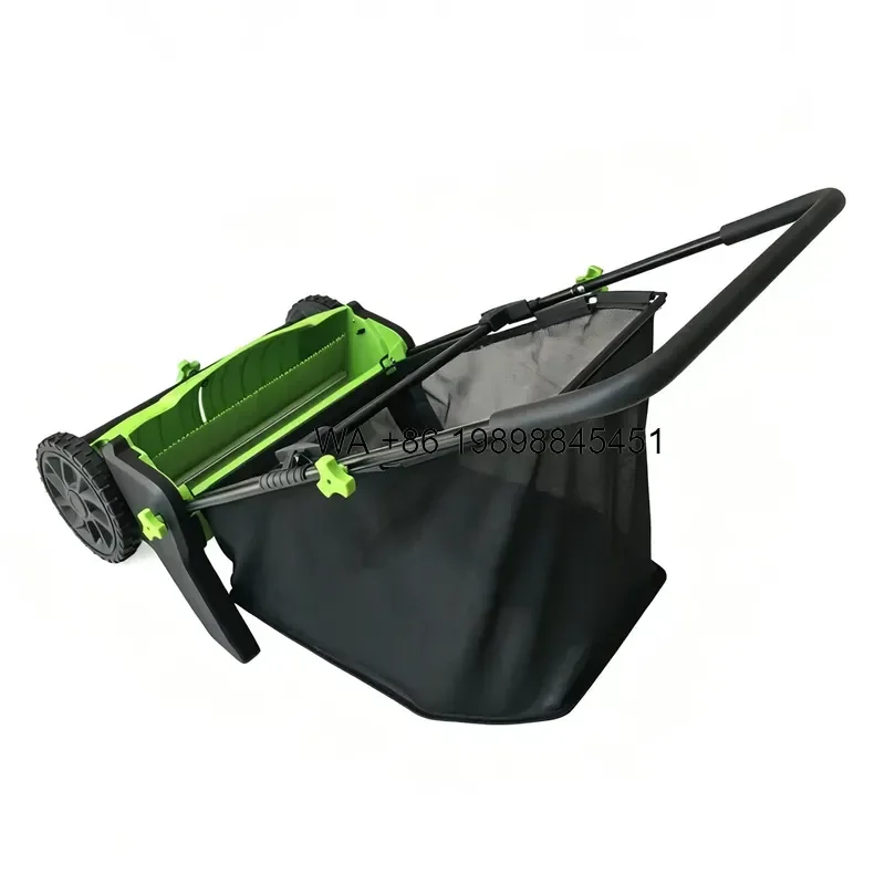 Wmwmnu for 20 Inch Hand Push Lawn Sweeper Leaf Grass Collector with Large Capacity Mesh Collection Bag for Yard Garden