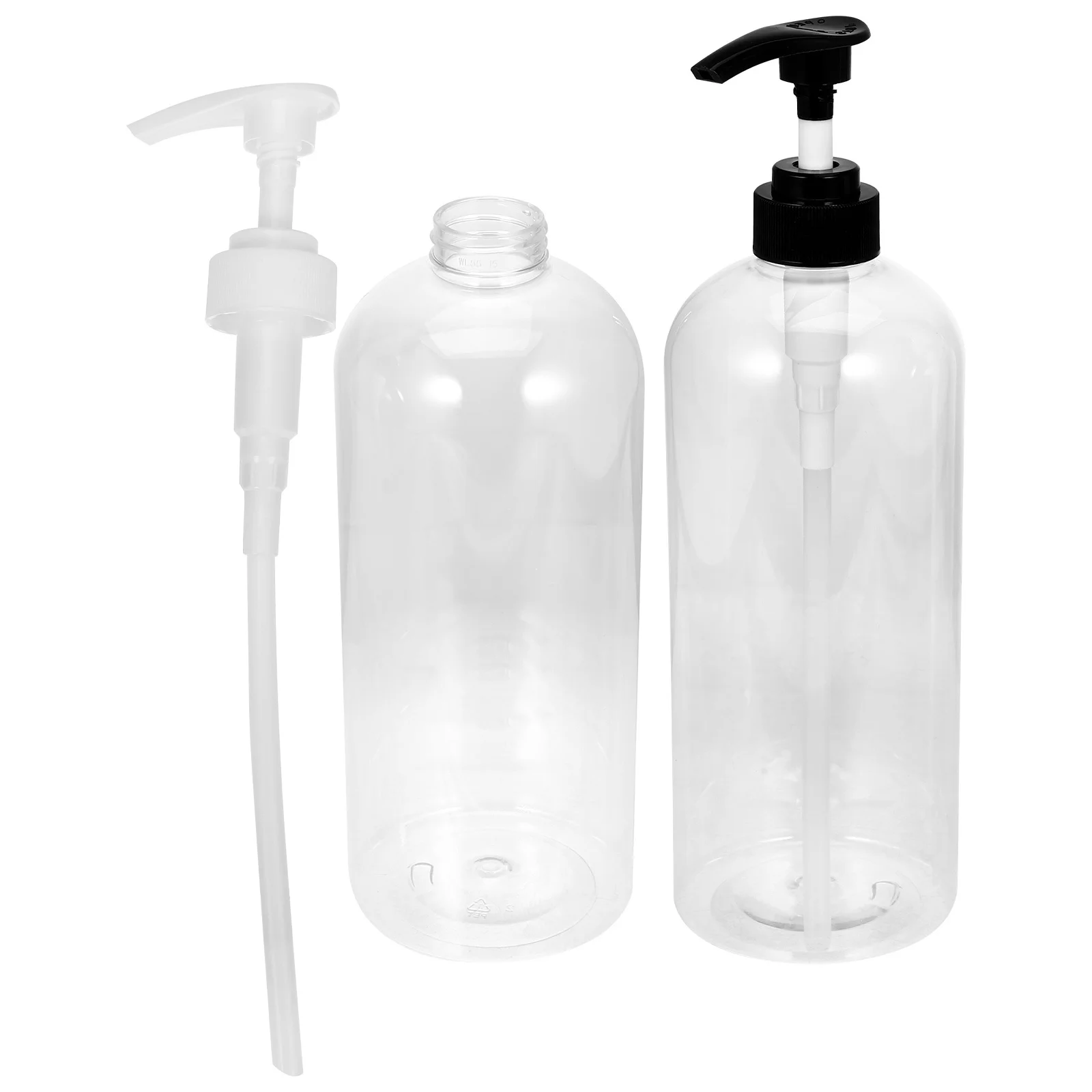 2 Stuks 1000Ml Clear Dispenser Huisdier Draagbare Hervulbare Pomp Fles Voor Handzeep Shampoo Schotel Zeep Reizen Badkamer Essentiële olie