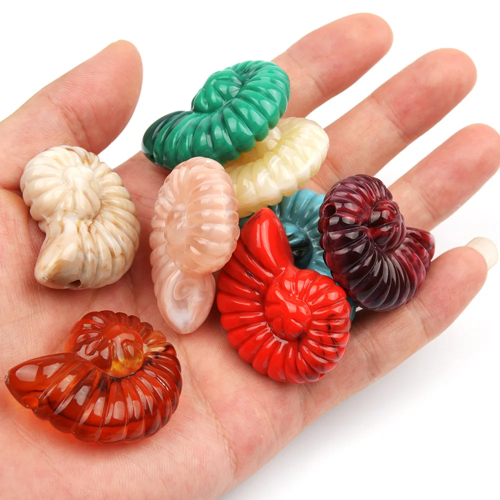 3 Pieces 30*37mm Simulated Acrylic Conch Shell Horizontal Hole Bead DIY Makes Fashionable Jewelry Clothing Accessories Materials