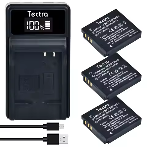 CGA-S005 S005E Li-ion Battery/LED Charger for Panasonic Lumix DMC-LX1,DMC-LX2,DMC-LX3,DMC-FX07,DMC-FX1,DMC-FX3,DMC-FX9,DMC-FX8
