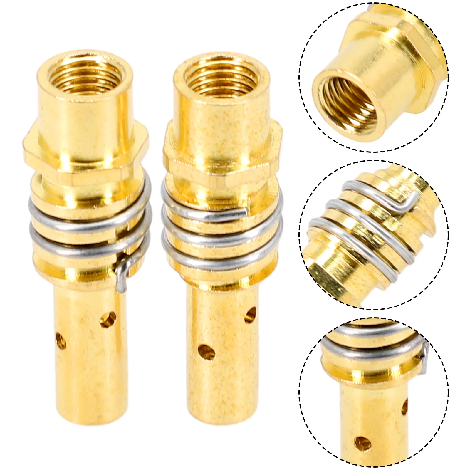 For Aluminum For MIG/MAG Welding Torch Contact Tip Gas Nozzle Holder 2Pcs Electrode Clip Perfect Fit Reduce Copper Conductivity