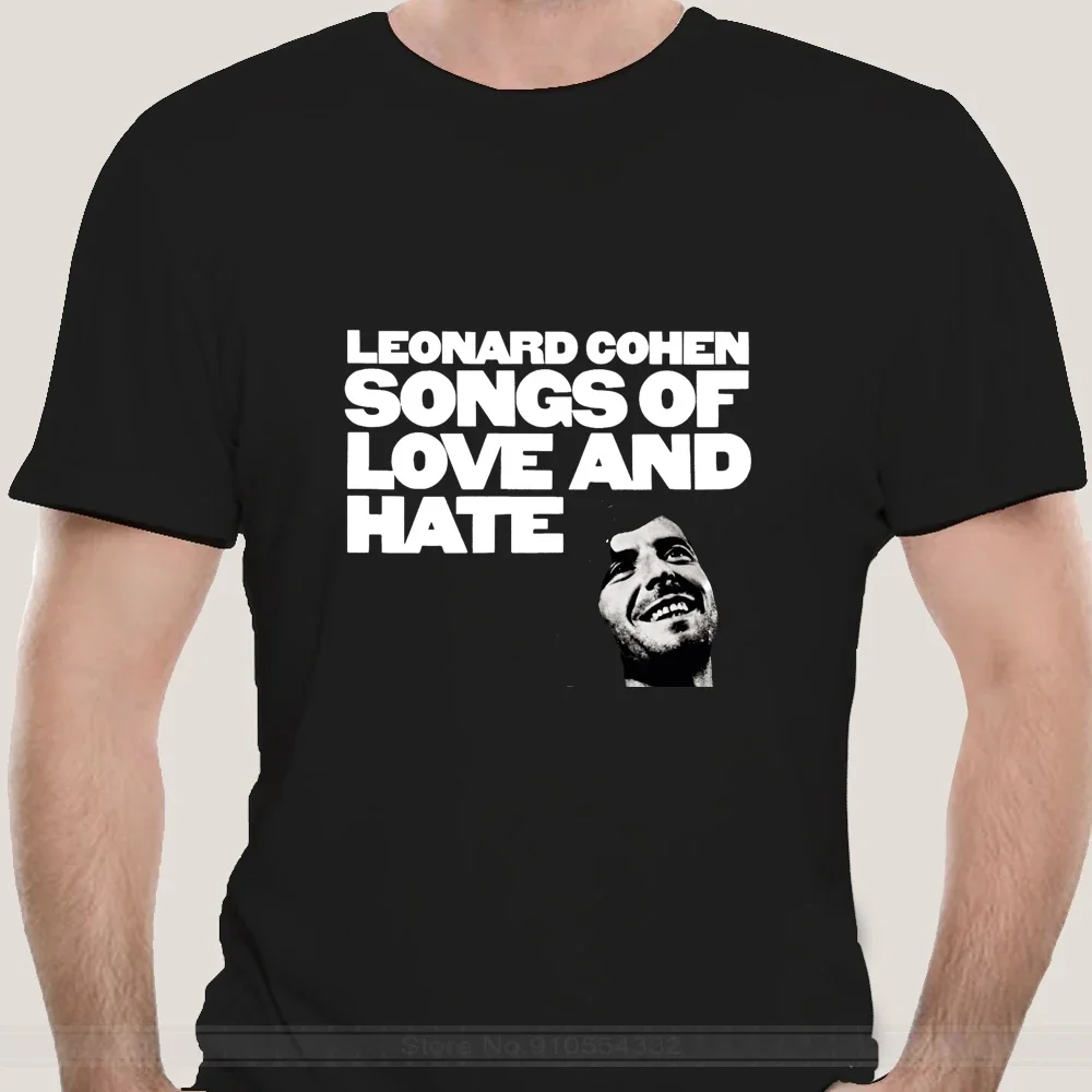 Leonard Cohen - Songs of Love and Hate Men's Black Tshirt Tees Clothing fashion t-sdhirt men cotton brand teeshirt