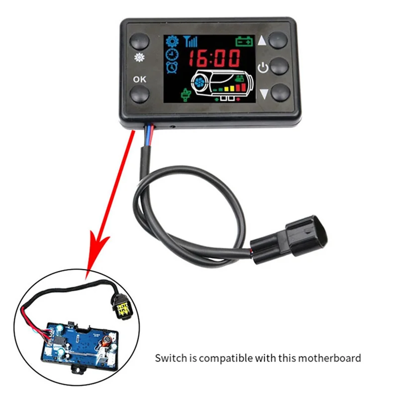 

A99F-12V/24V Car Parking Heater Control Board With Remote Control For 3Kw/5Kw/8Kw Diesel Air Heater Car Repair Parts