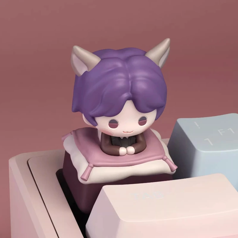 Game Love and Deepspace Keycaps Cute 3D Resin  Rafayel Zayne Sylus Caleb Cat Ear Keycap Cosplay Doujin Decor Gifts Hot Sale