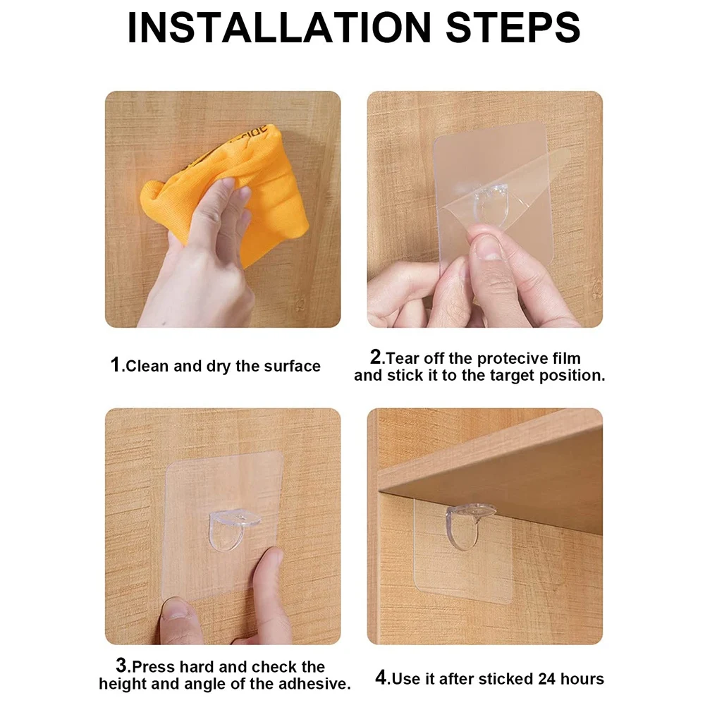 NEUE 24PCS Schlag Kostenloser Regal Unterstützung Peg-Selbstklebende Regale Clips für Küche Schrank Schrank Klammern Schindel Schicht