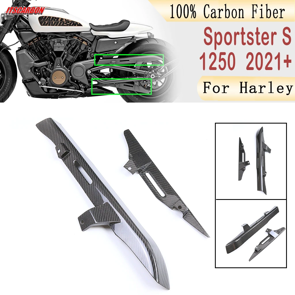 Per Harley Sportster S RH 1250 1250S 2021 2022 2023 kit di carenatura della copertura della protezione della catena parti moto 100% vera fibra di