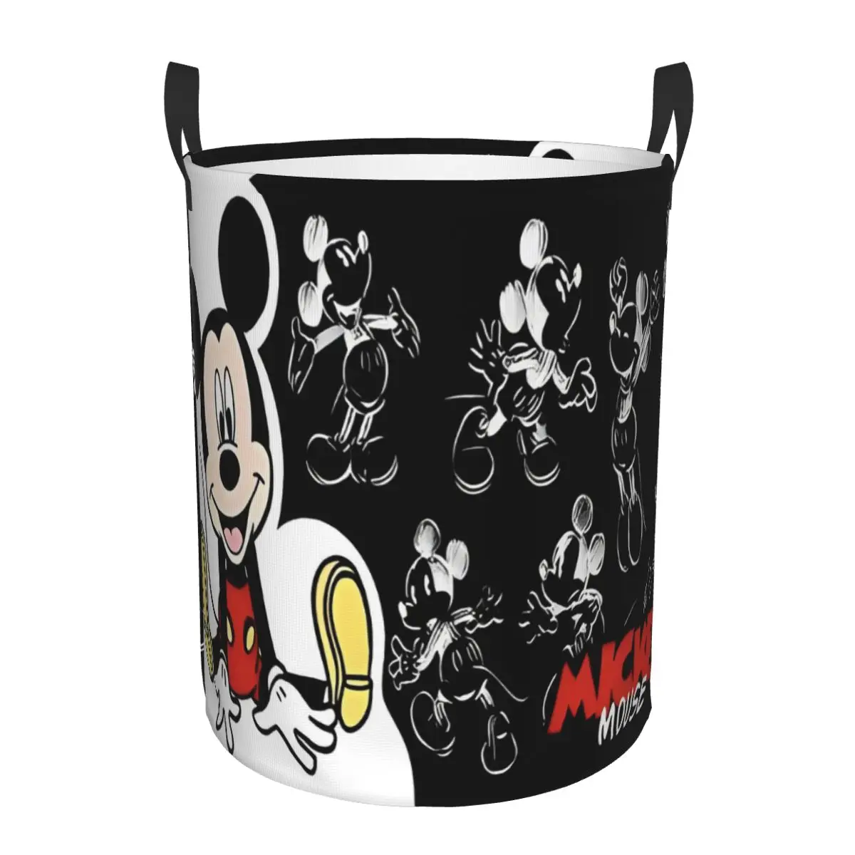 Disney Mickey Mouse Minnie Decor Laundry Baskets Hamper Decorative Storage Basket for Living Room