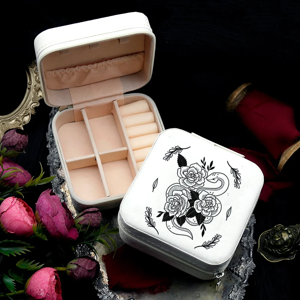 

Jewelry Box Skull Snake Halloween Jewelry Storage Case Bridal Shower Bride To Be Travel Gift Gothic Wedding Decoration Proposal