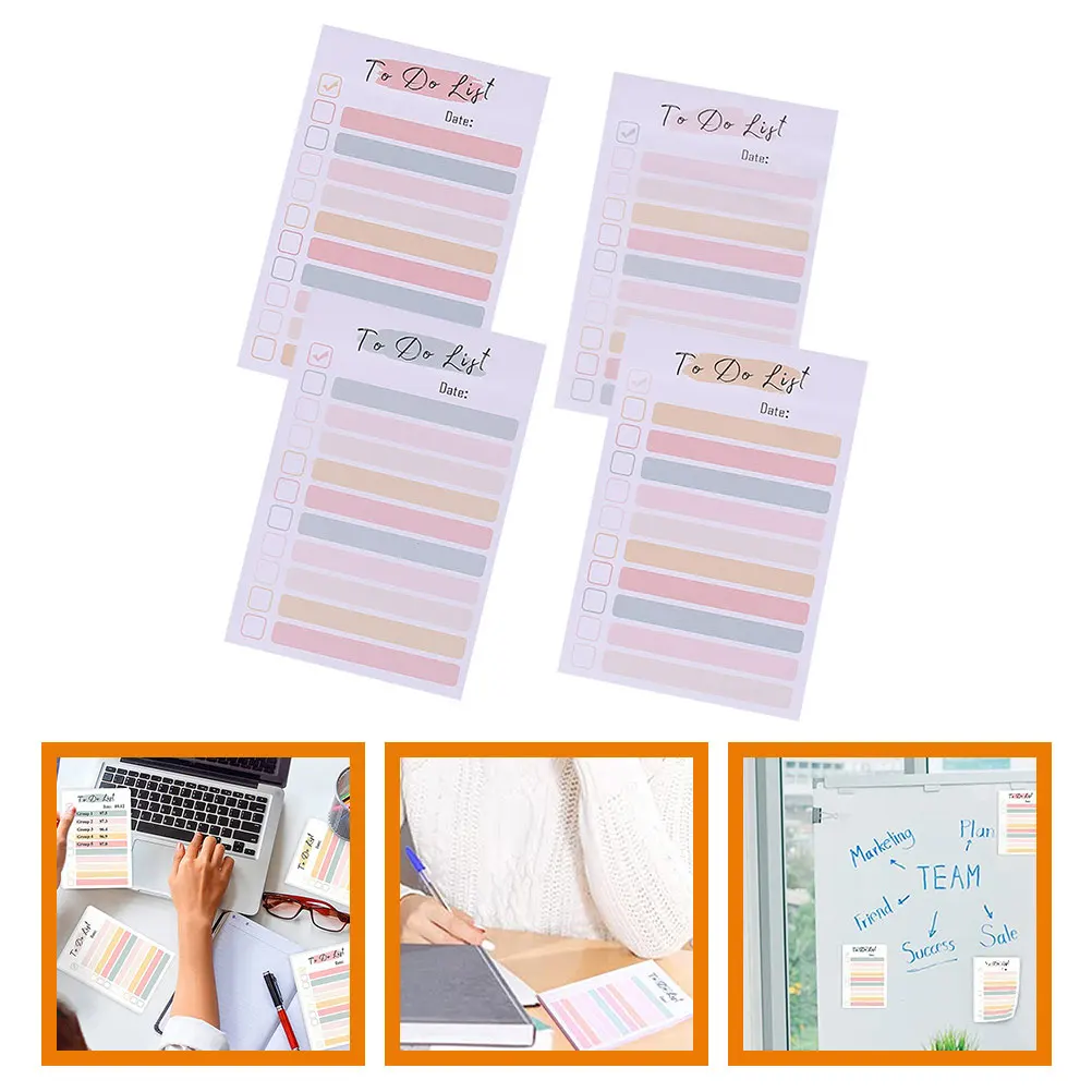 8 كتب لوحات مذكرة ملونة قابلة للتمزيق محمولة للقيام بقائمة المكتب والمنزل للاستخدام اليومي ملصقات مذكرة للقيام بقائمة الوسادة