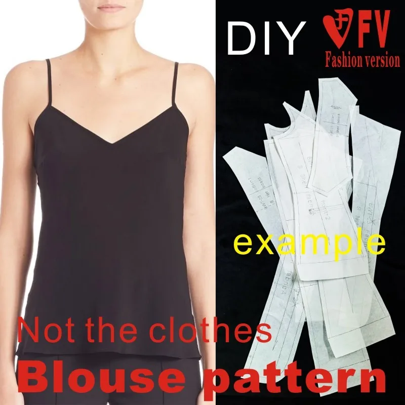 Cutting drawings women's fashion elastic camisole t-shirt 1:1 clothing design pattern BXS-28