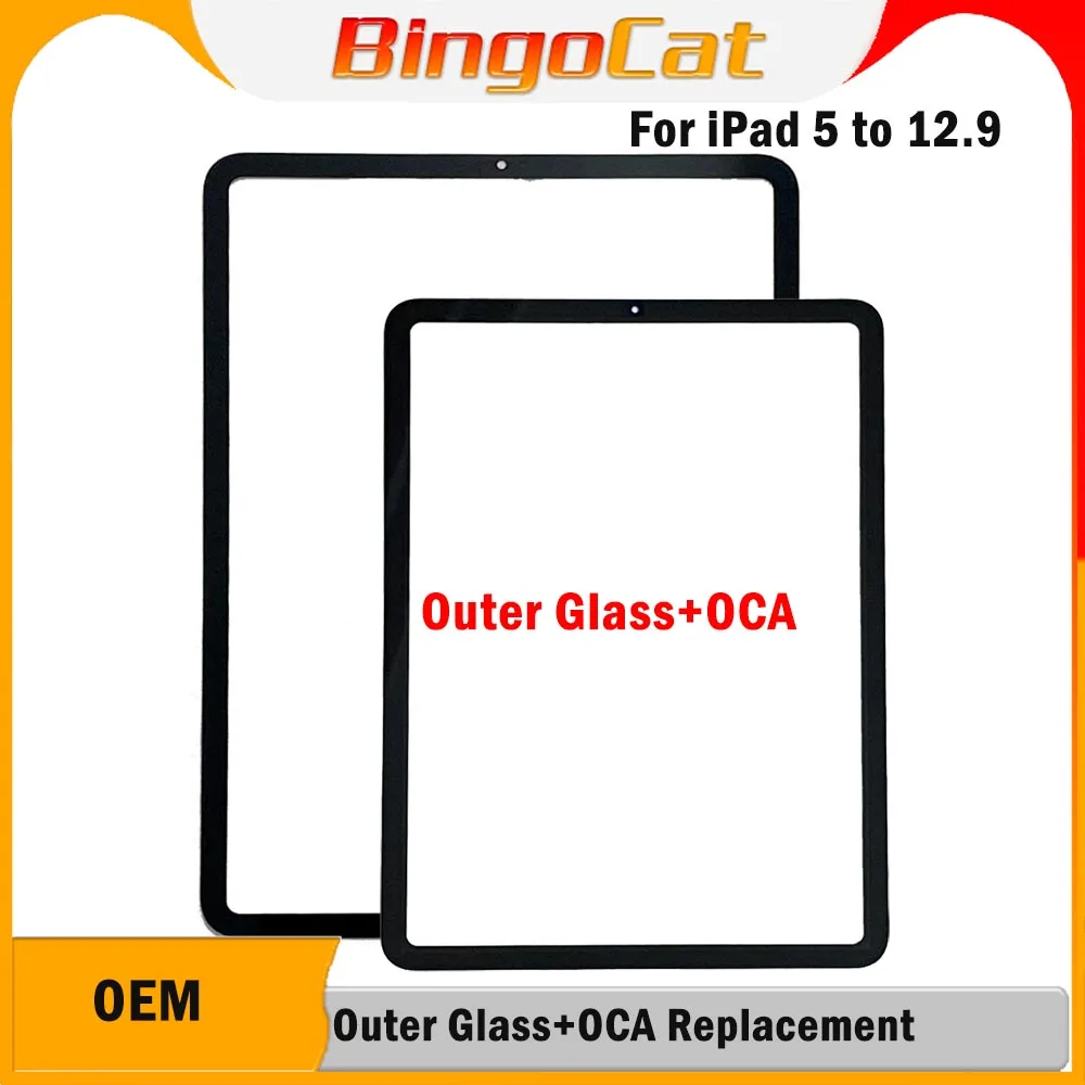 

Novecel 5 шт. 100% внешнее стекло OEM с заменой OCA для iPad Air 6 5 13 дюймов Pro 11 дюймов M4 Mini 6 5 4 A2902 A2903 A2898 A1550