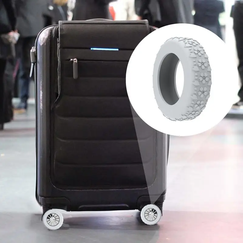 Suitcase Wheel Covers 8X Wheels Protector Covers For Luggage Silent Protective Cover For Spinner Wheel