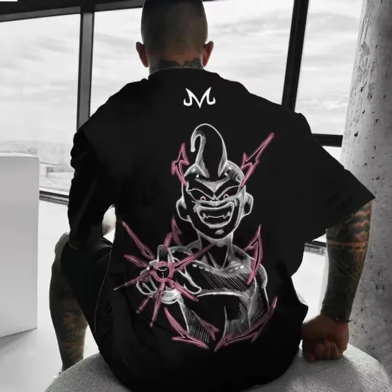 Neues Anime Dragon Ball Majin Buu bedrucktes Kurzarm-T-Shirt für Herren und Damen, Herren-Top, Sport-T-Shirt, Harajuku Y2K-T-Shirt