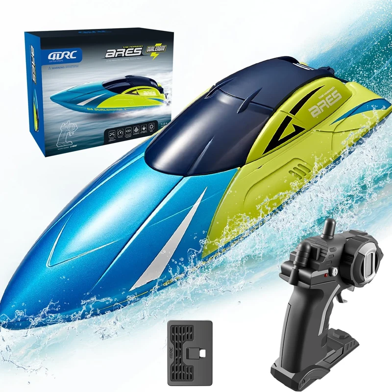 

2.4G S4 RC Boat Waterproof Dual Motor High Speed Racing Speedboat Model Electric Radio Control Outdoor Boat Gifts Toys for boys