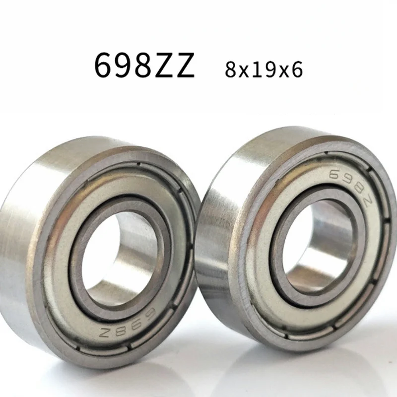 2/10Pcs 698ZZ Thin‑Wall Deep Groove Ball Bearing 8x19x6mm Double Metal Shielded Bearing Steel