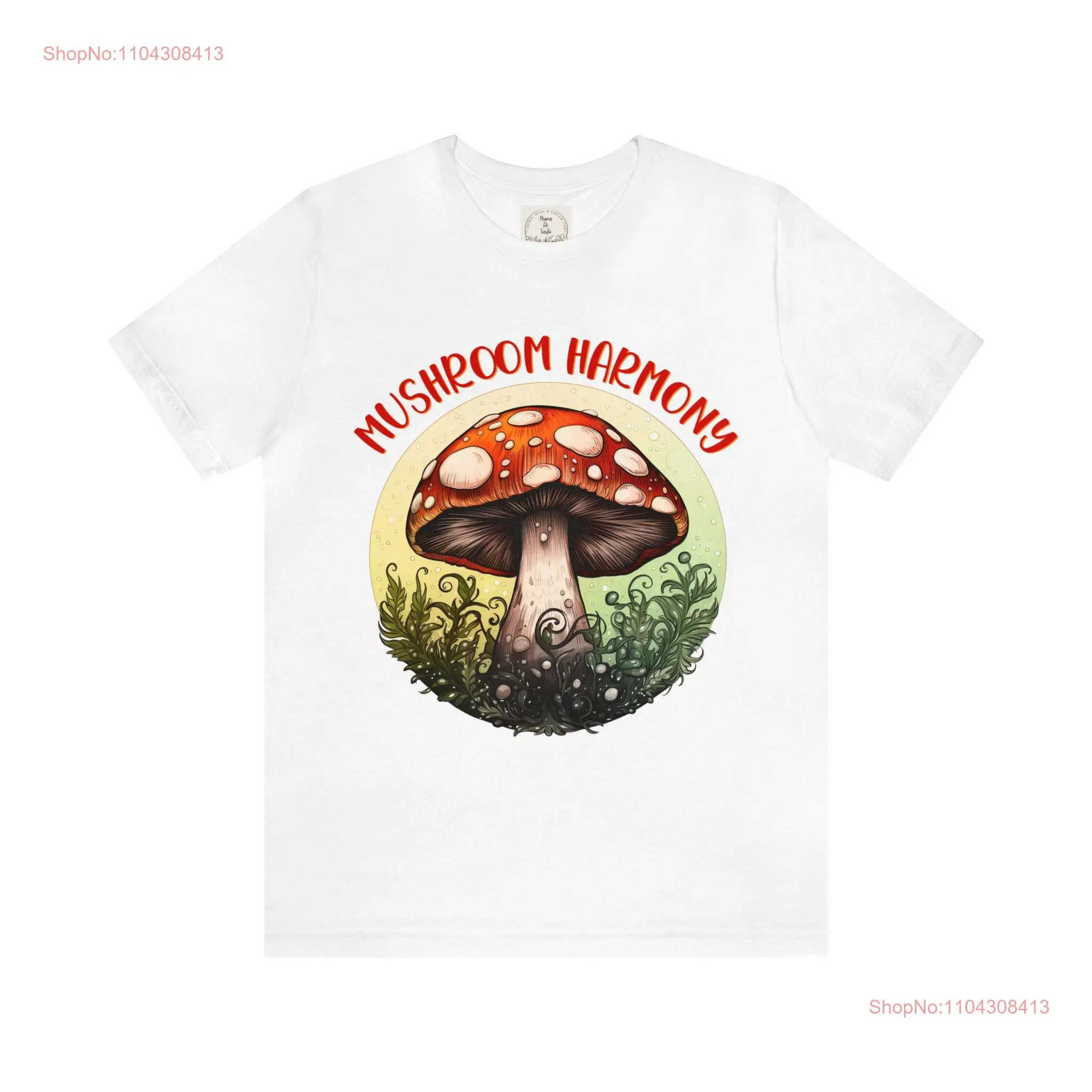 Mushroom Harmony Plants MamaDeSushi Jersey  T Shirt long or short sleeves