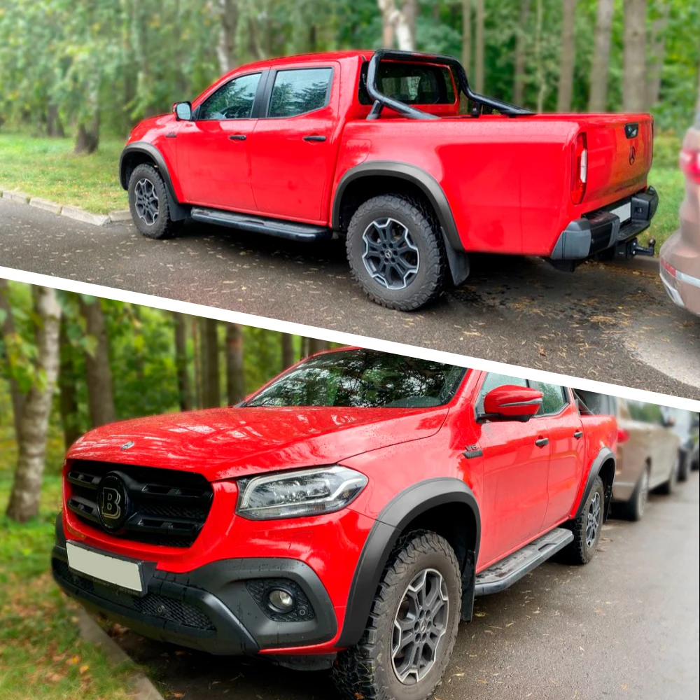 سليم الحاجز مشاعل عجلة قوس حامي لمرسيدس بنز X-class المقصورة المزدوجة 2017-2023 نماذج 4X4 اكسسوارات السيارات 3.6'' #6