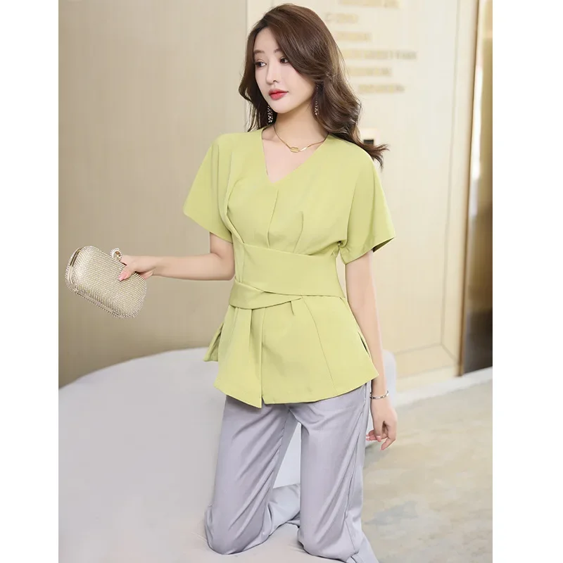 Esthetic Uniform Summer Short Sleeve Beauty Salon Suit Women's Spa Beautician Clothing Hotel Massage Workwear Korean Overalls