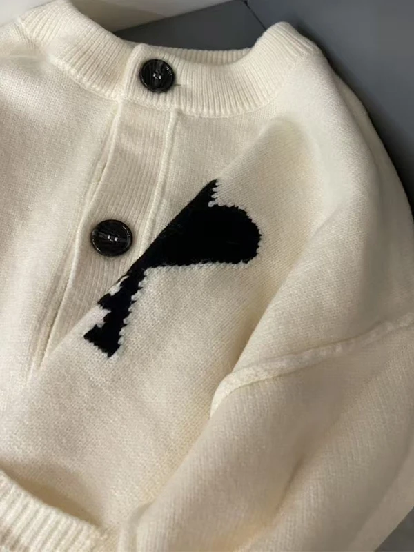 

TAKA Autumn Winter New Sle Woolen Knitted Sweater White Open Cardigan Coat for Men And Women Soft Casual Loose Fit ort Sl...