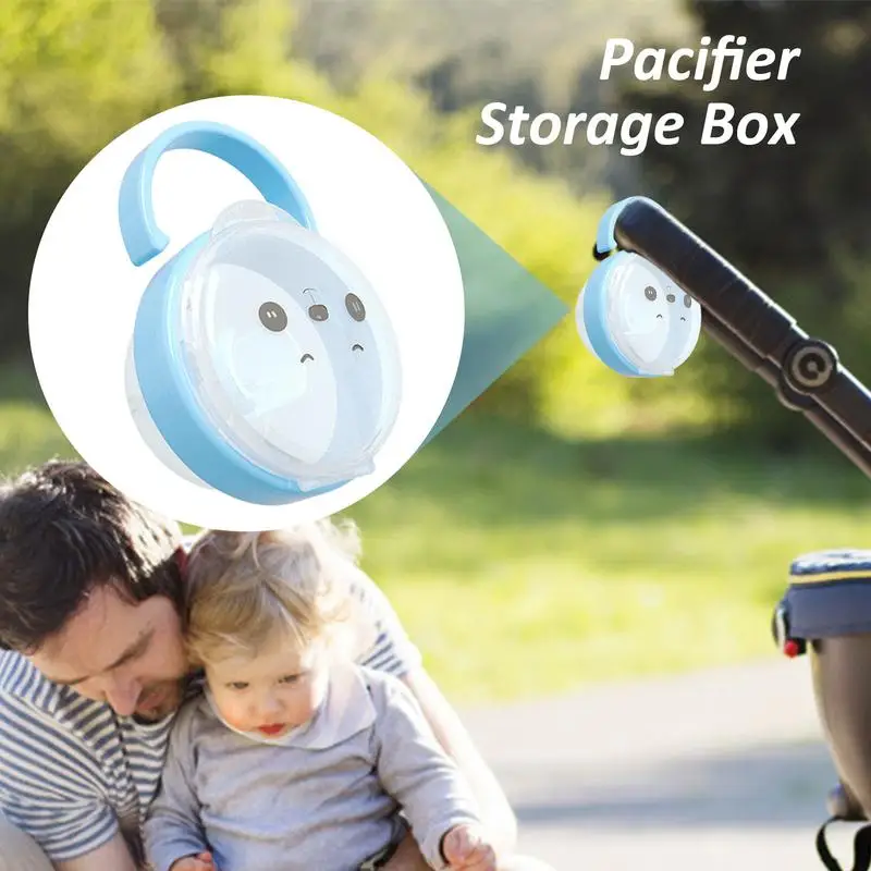 Baby Pacifier Box Pacifier Clip Safe PP Plastic Soother Container Holder Box Portable Cartoon Pacifier Storage Box Nipple Case