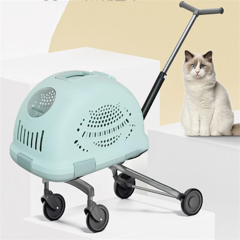 Lightweight Space Capsule Pet Stroller for Cats Dogs Cart Portable and Detachable Pet Trolley Carrier Outdoor Travel Cart