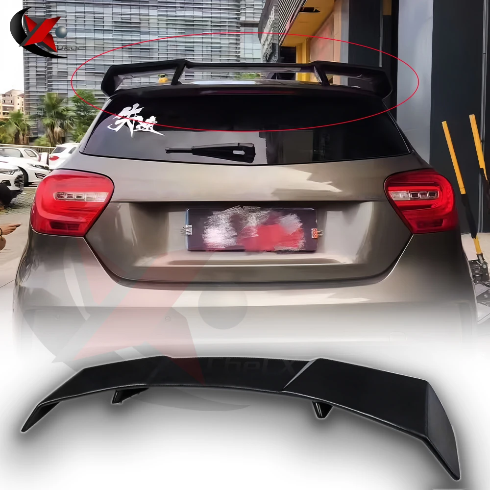 

Suitable for Mercedes Benz W176 A-Class A180-A260 A45 2013-2018 Fiberglass Material Rear Roof Spoiler Car Exterior Kit Rear Wing