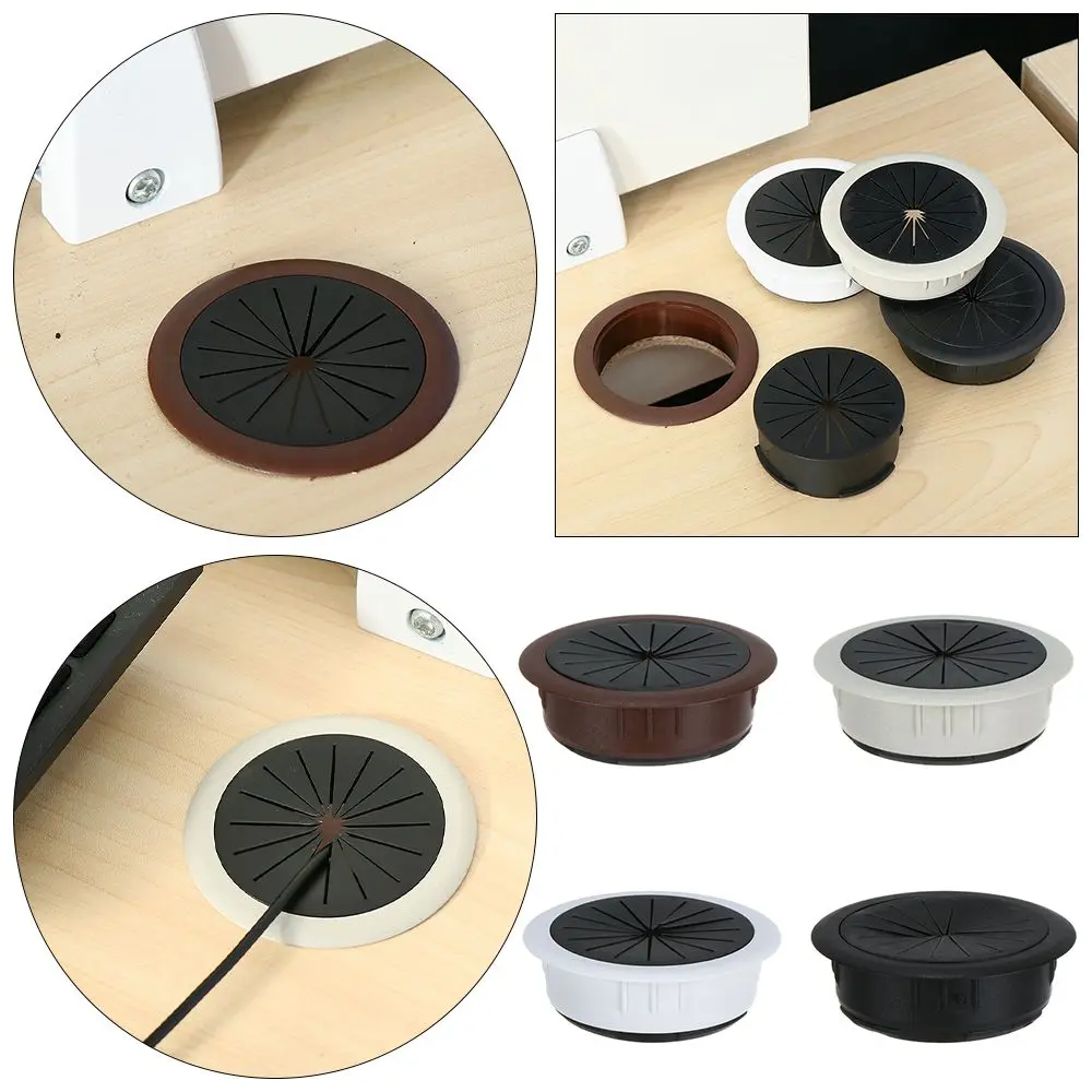 Practical Office Organizer Cable Clamp Wire Hole Cover Desk Table Cable Fastener Line Box Computer Grommet