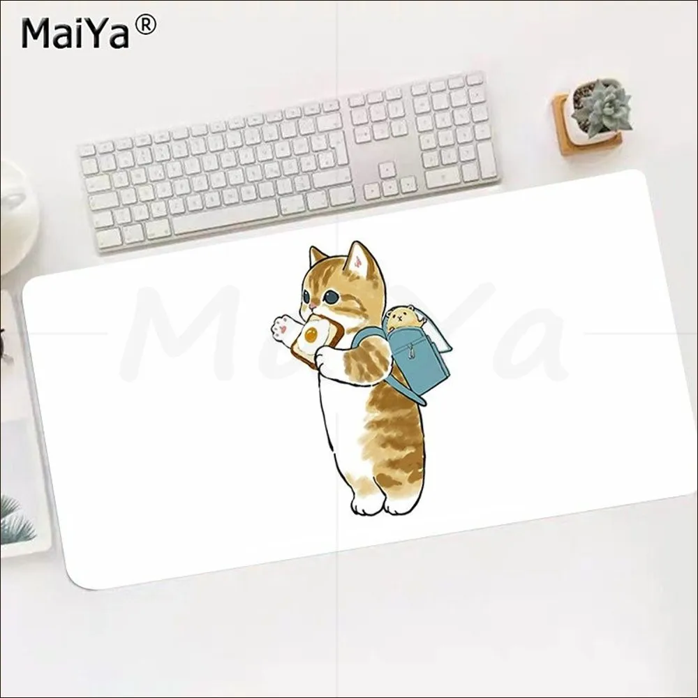 Funny Anime Cat Mousepad Beautiful Durable Rubber Mouse Mat Pad Size For CSGO Game Player Desktop PC Computer Laptop