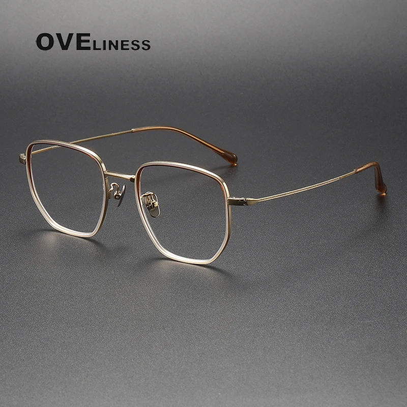 

Vintage Titanium Acetate Eyeglasses Frame for Men Retro Myopia Prescription Optical Glasses Frame Women Luxury Brand Eyewear