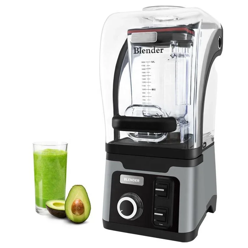 BL38 Commercial Blender With Sound Cover Professional High Speed Smoothie Blender/Commercial Smoothie Machine Electric Plastic